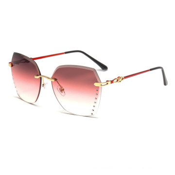 Luxury Fashion Retro ocean lens colorful gradient sunglasses for women